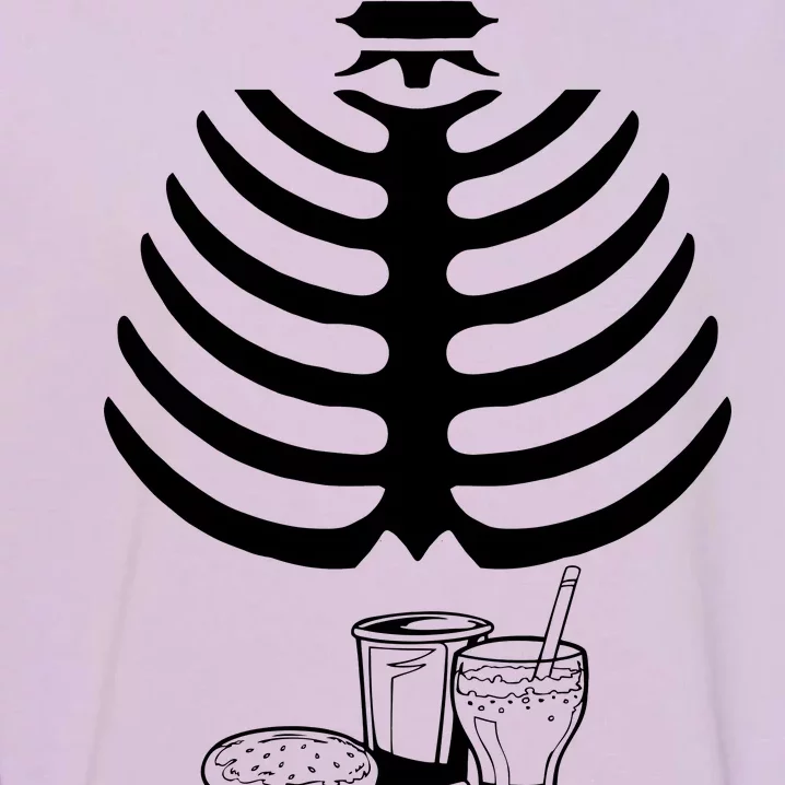 Halloween fast food skeleton Garment-Dyed Sweatshirt