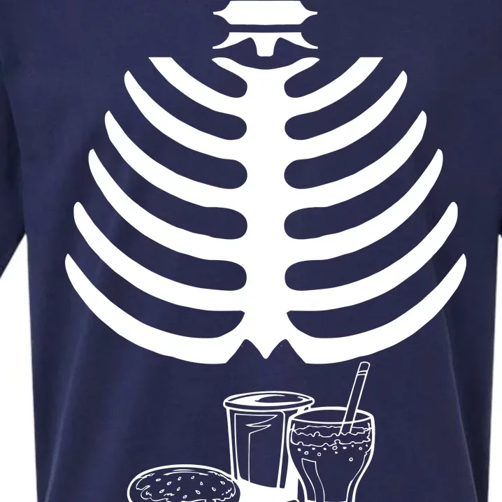 Halloween fast food skeleton Sueded Cloud Jersey T-Shirt