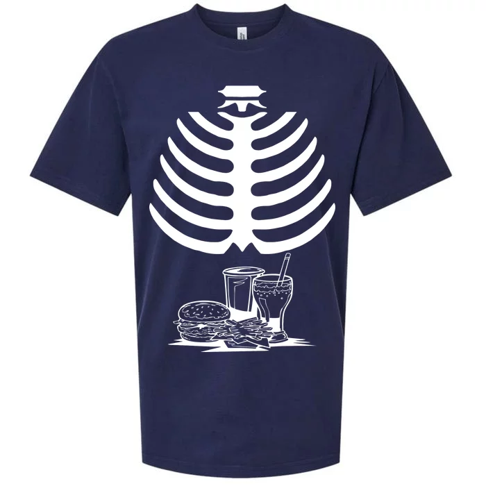 Halloween fast food skeleton Sueded Cloud Jersey T-Shirt