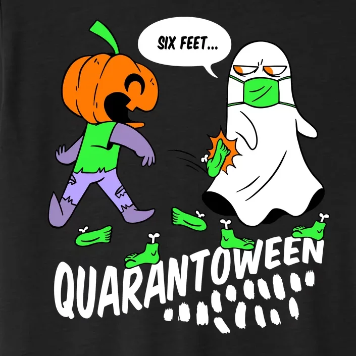 Halloween Funny Quarantoween 6 Feet Pumpkin Ghost ChromaSoft Performance T-Shirt