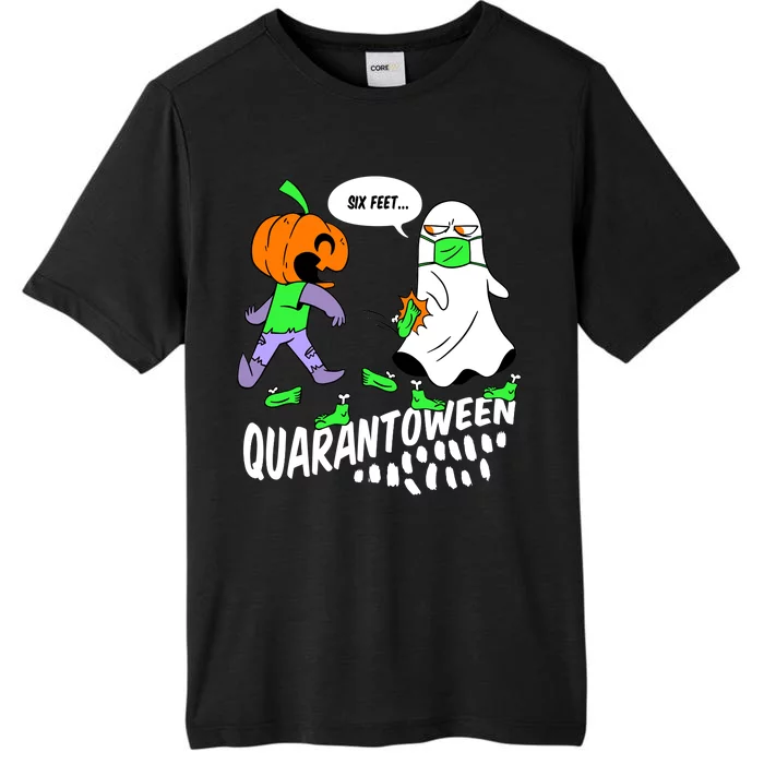 Halloween Funny Quarantoween 6 Feet Pumpkin Ghost ChromaSoft Performance T-Shirt