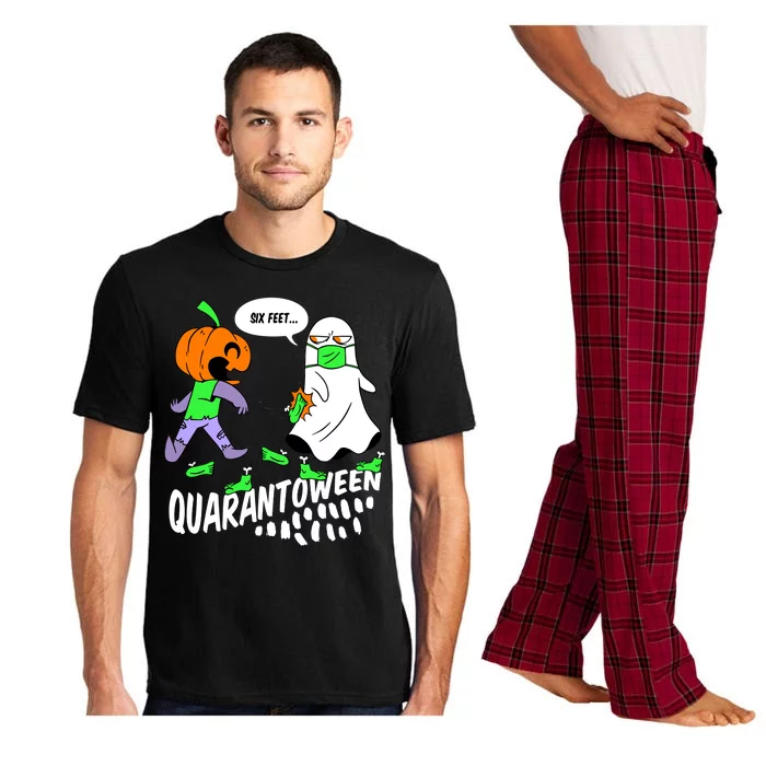 Halloween Funny Quarantoween 6 Feet Pumpkin Ghost Pajama Set