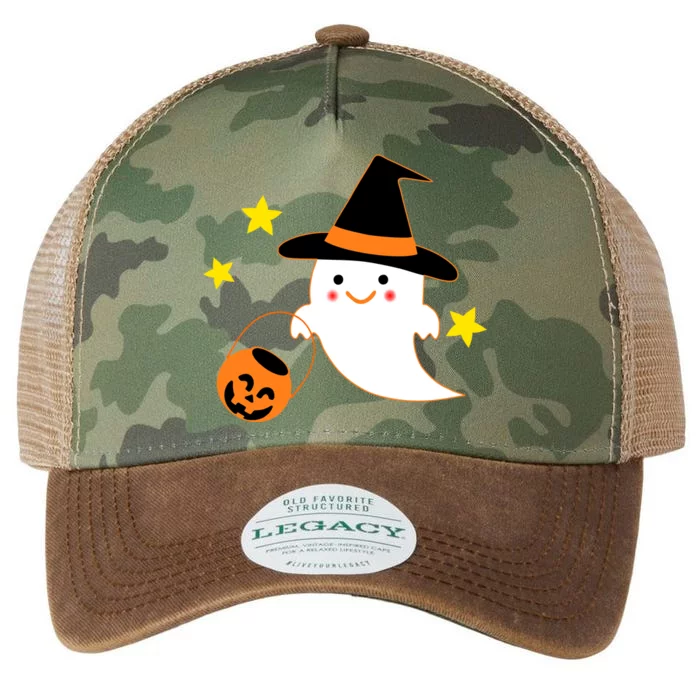 Halloween Ghost Kawaii Trick or Treating Pumpkin Legacy Tie Dye Trucker Hat