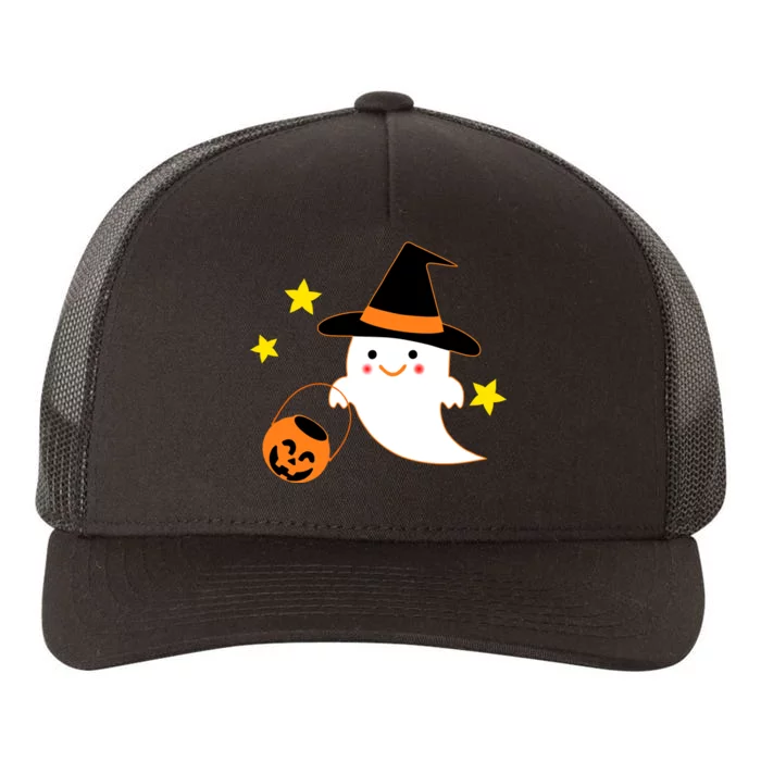 Halloween Ghost Kawaii Trick or Treating Pumpkin Yupoong Adult 5-Panel Trucker Hat