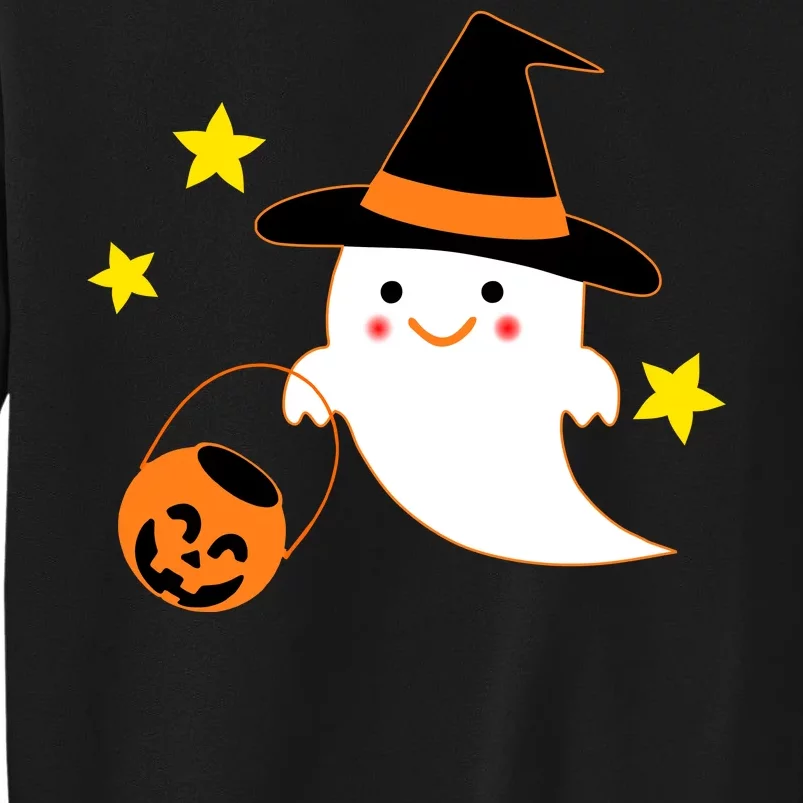 Halloween Ghost Kawaii Trick or Treating Pumpkin Tall Sweatshirt