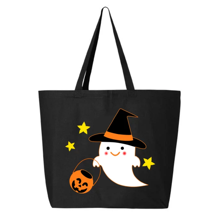 Halloween Ghost Kawaii Trick or Treating Pumpkin 25L Jumbo Tote