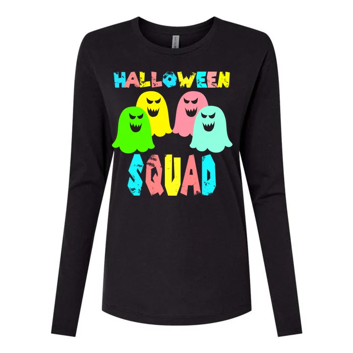 Halloween Ghost Squad Womens Cotton Relaxed Long Sleeve T-Shirt