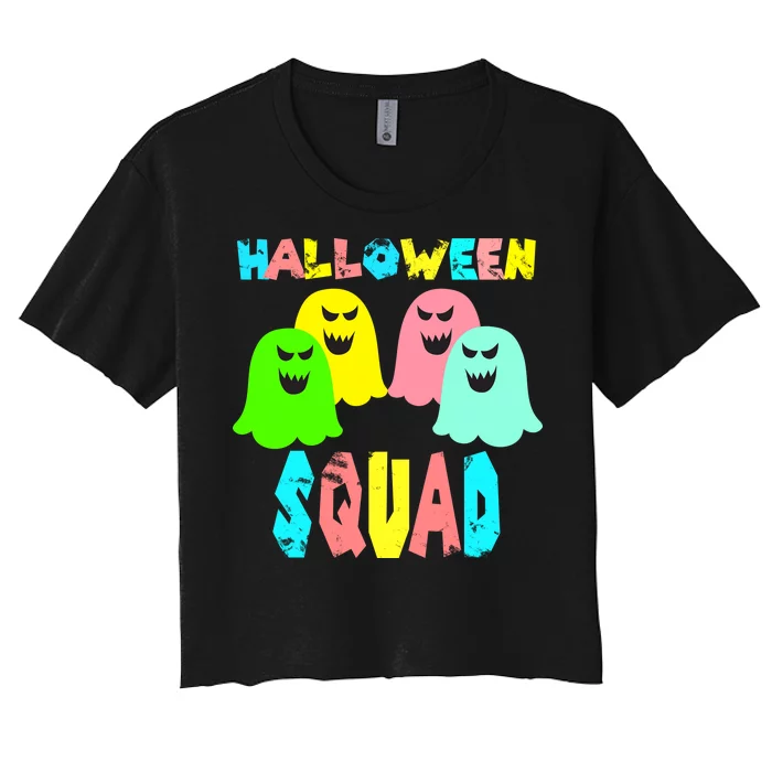 Halloween Ghost Squad Women's Crop Top Tee