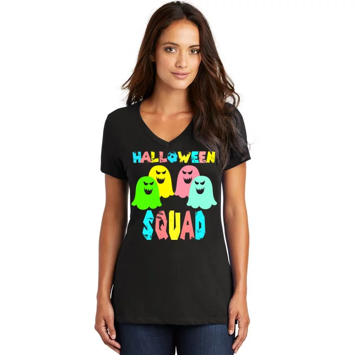 Halloween Ghost Squad Women's V-Neck T-Shirt