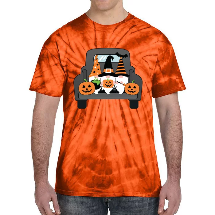 Halloween Gnomes In Truck Tie-Dye T-Shirt