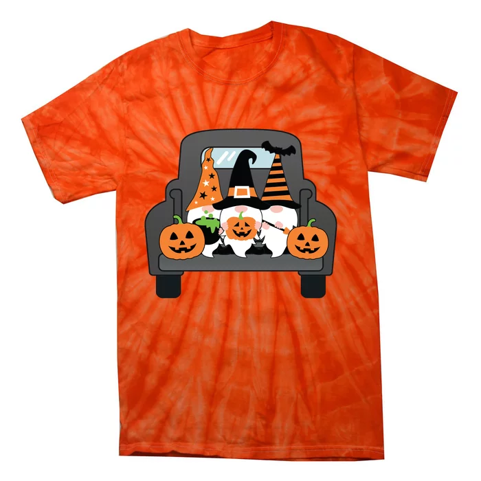 Halloween Gnomes In Truck Tie-Dye T-Shirt