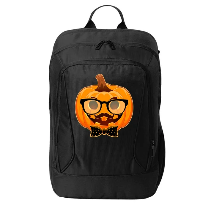 Halloween Hipster Pumpkin City Backpack