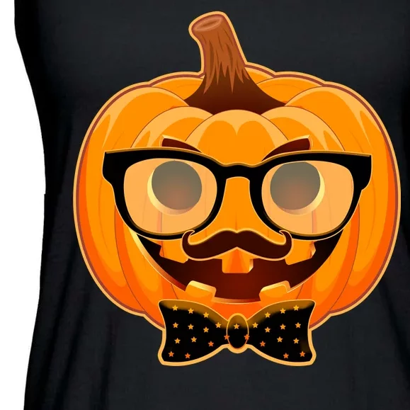 Halloween Hipster Pumpkin Ladies Essential Flowy Tank