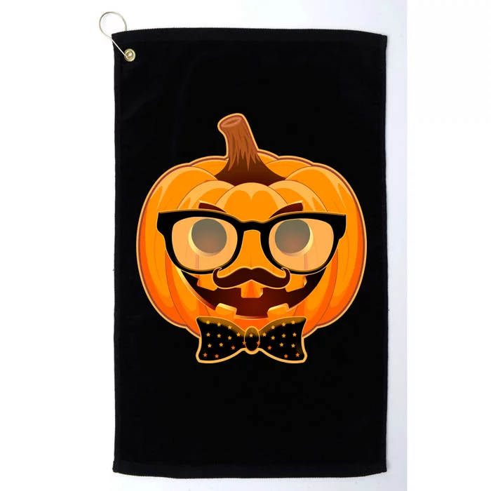 Halloween Hipster Pumpkin Platinum Collection Golf Towel