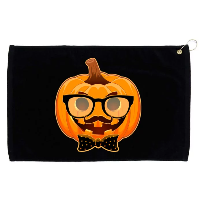 Halloween Hipster Pumpkin Grommeted Golf Towel