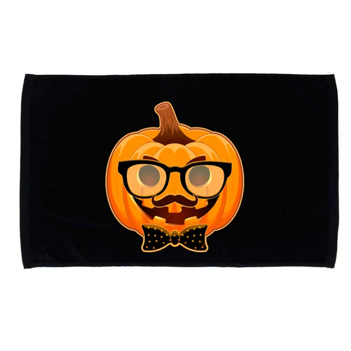 Halloween Hipster Pumpkin Microfiber Hand Towel