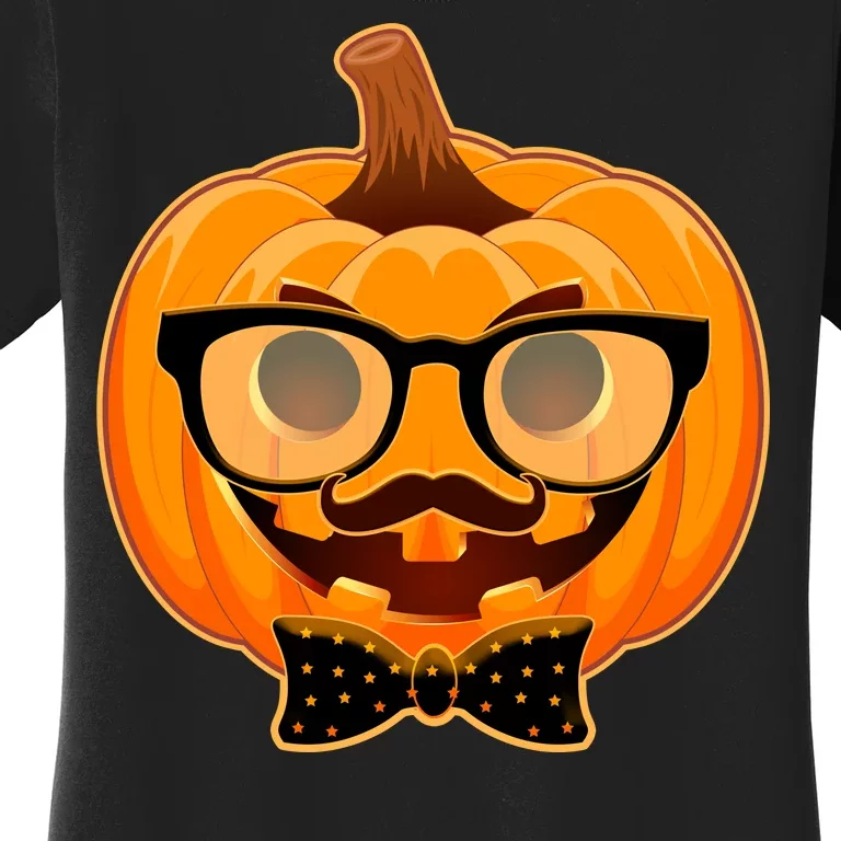 Halloween Hipster Pumpkin Women's T-Shirt