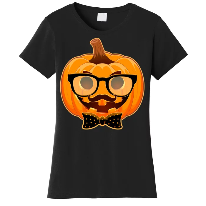 Halloween Hipster Pumpkin Women's T-Shirt