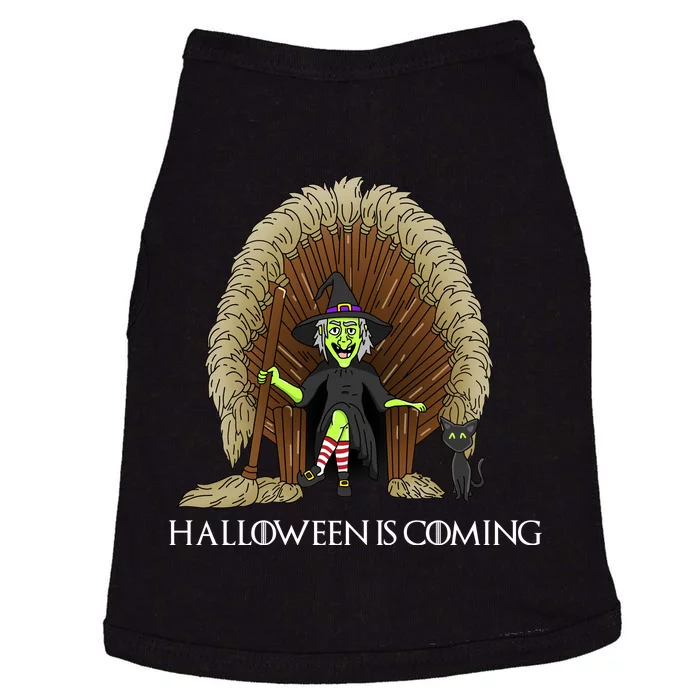 Halloween Is Coming Witch Brooms Throne Doggie Tank