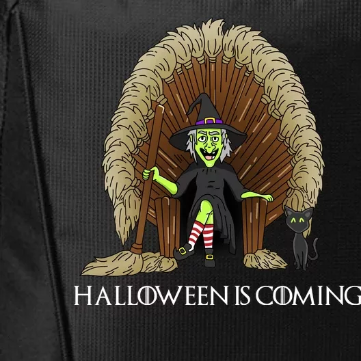 Halloween Is Coming Witch Brooms Throne City Backpack