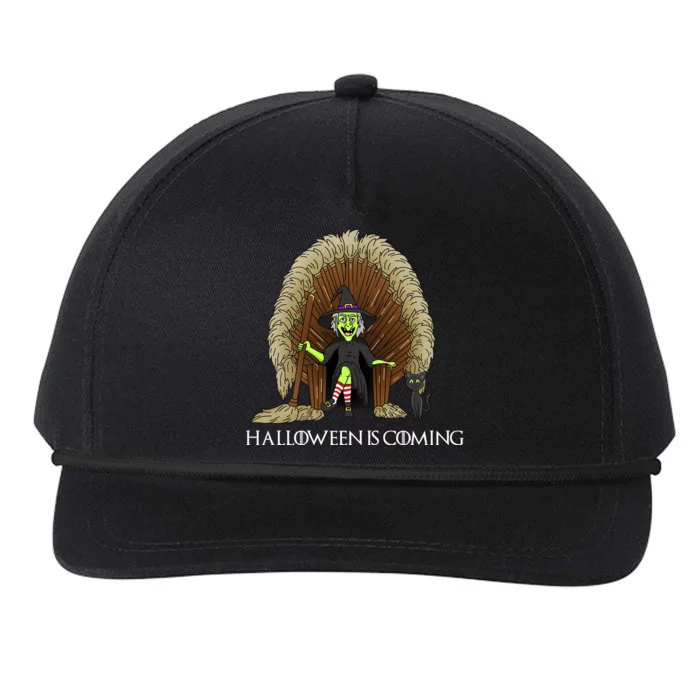 Halloween Is Coming Witch Brooms Throne Snapback Five-Panel Rope Hat