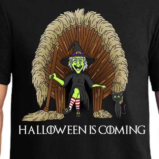 Halloween Is Coming Witch Brooms Throne Pajama Set