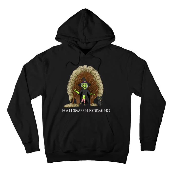 Halloween Is Coming Witch Brooms Throne Tall Hoodie