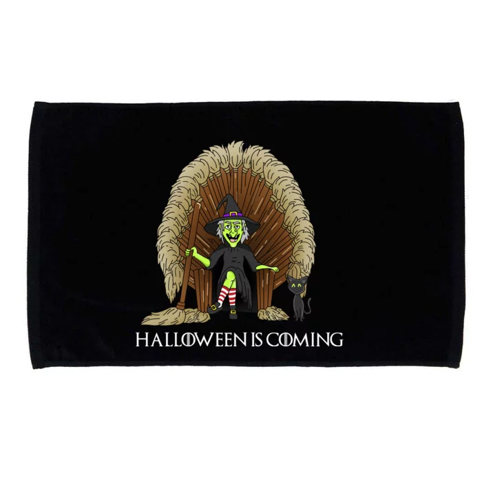 Halloween Is Coming Witch Brooms Throne Microfiber Hand Towel