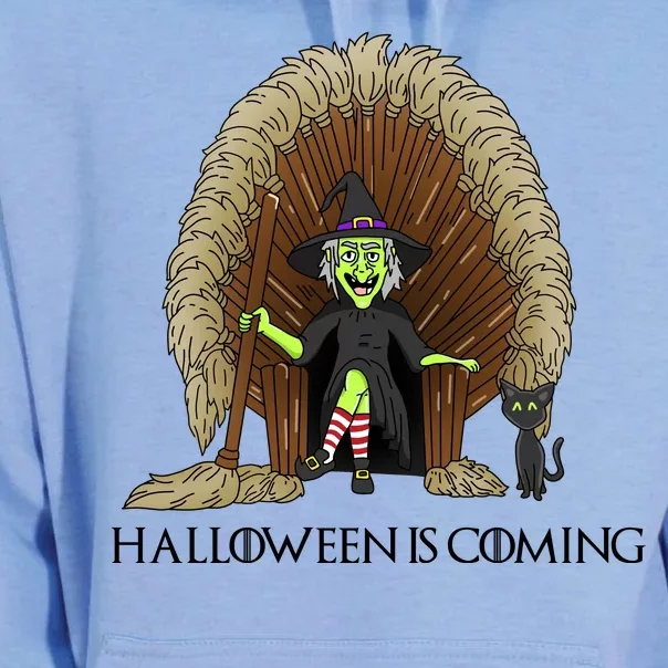 Halloween Is Coming Witch Brooms Throne Unisex Surf Hoodie