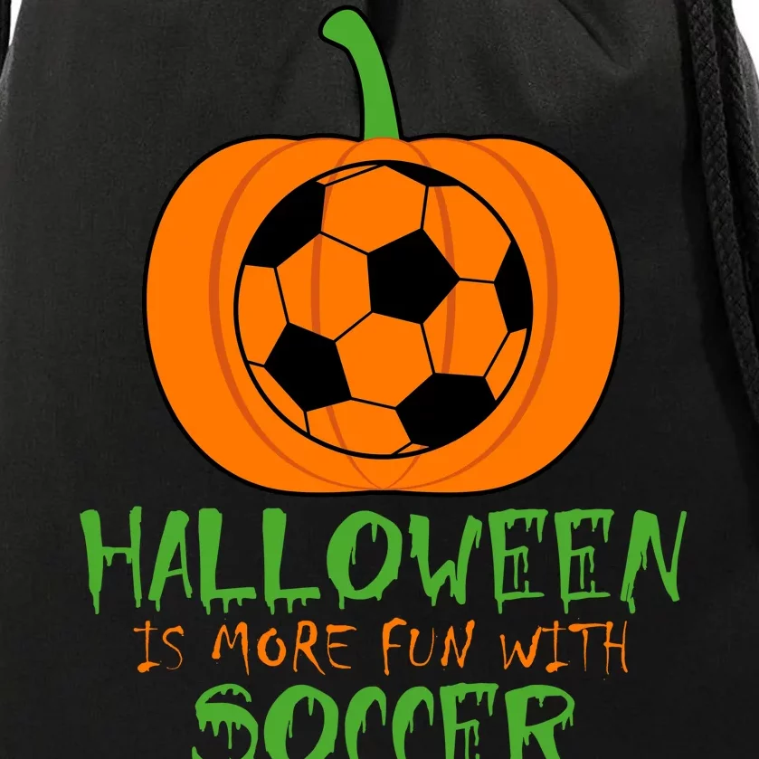 Halloween Is More Fun With Soccer Drawstring Bag