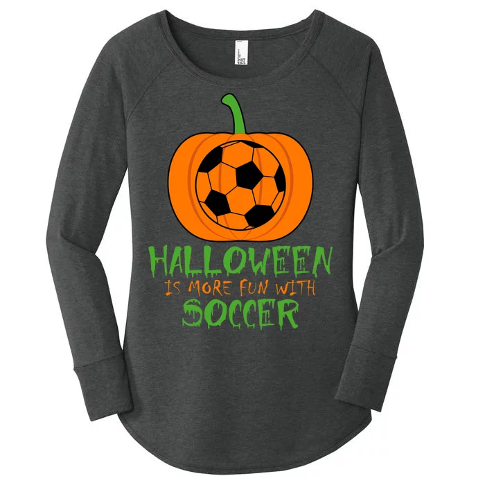 Halloween Is More Fun With Soccer Women's Perfect Tri Tunic Long Sleeve Shirt