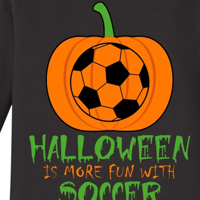 Halloween Is More Fun With Soccer Baby Long Sleeve Bodysuit