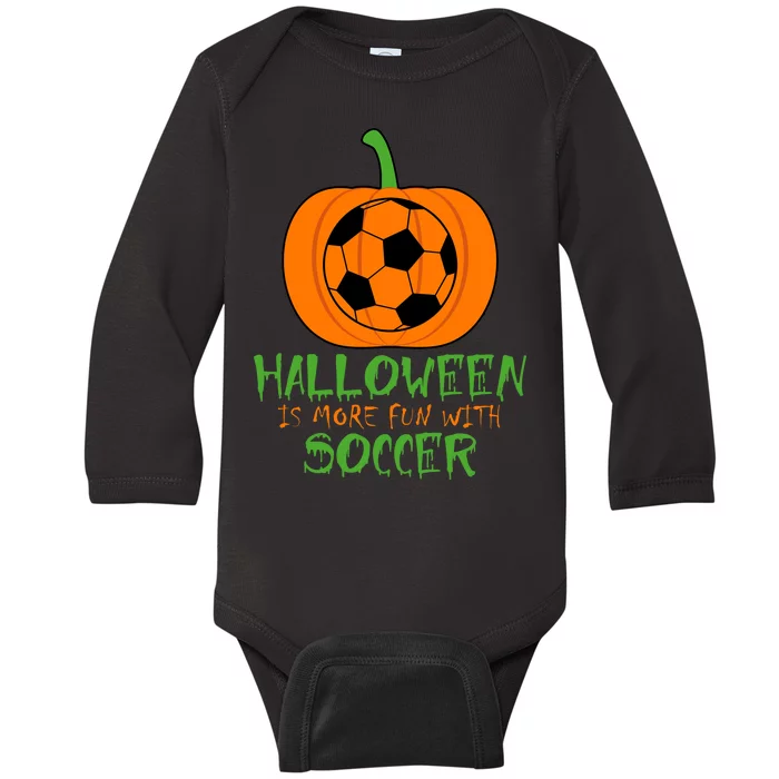 Halloween Is More Fun With Soccer Baby Long Sleeve Bodysuit