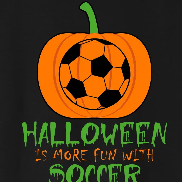 Halloween Is More Fun With Soccer Women's Crop Top Tee