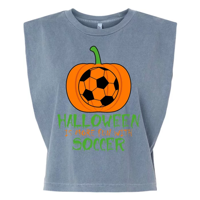 Halloween Is More Fun With Soccer Garment-Dyed Women's Muscle Tee