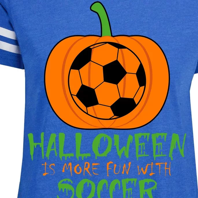 Halloween Is More Fun With Soccer Enza Ladies Jersey Football T-Shirt