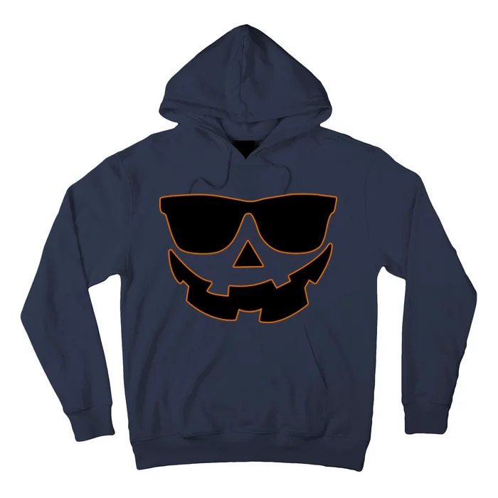 Halloween Jack-O- Lantern With Shades Hoodie