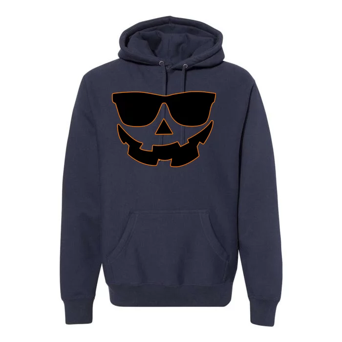 Halloween Jack-O- Lantern With Shades Premium Hoodie