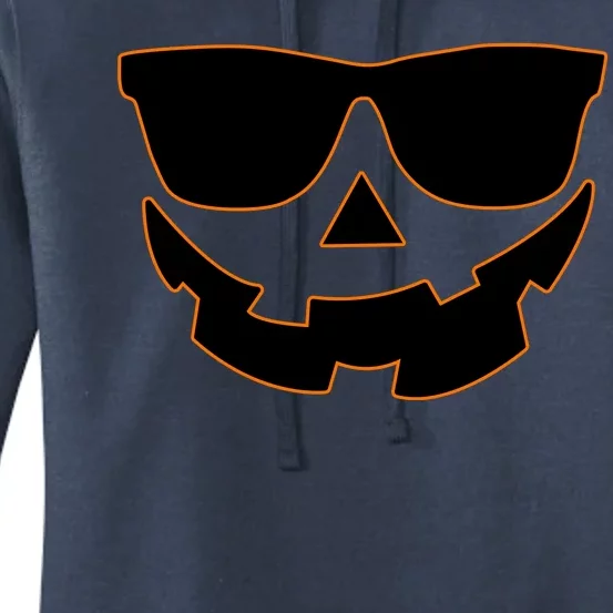 Halloween Jack-O- Lantern With Shades Women's Pullover Hoodie