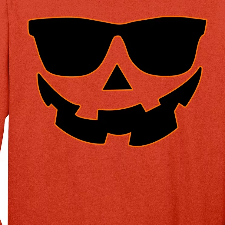 Halloween Jack-O- Lantern With Shades Long Sleeve Shirt