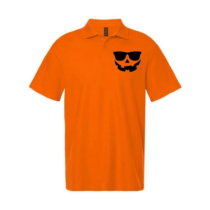 Halloween Jack-O- Lantern With Shades Softstyle Adult Sport Polo