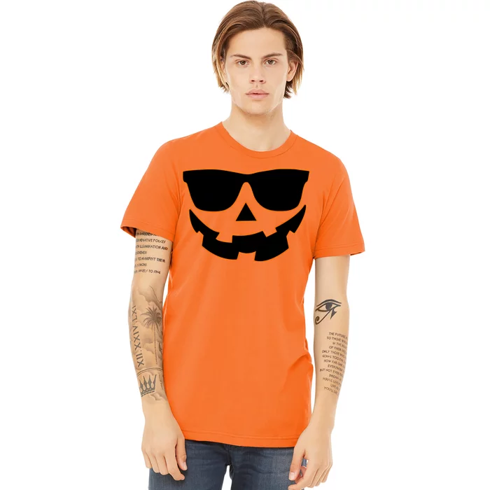 Halloween Jack-O- Lantern With Shades Premium T-Shirt