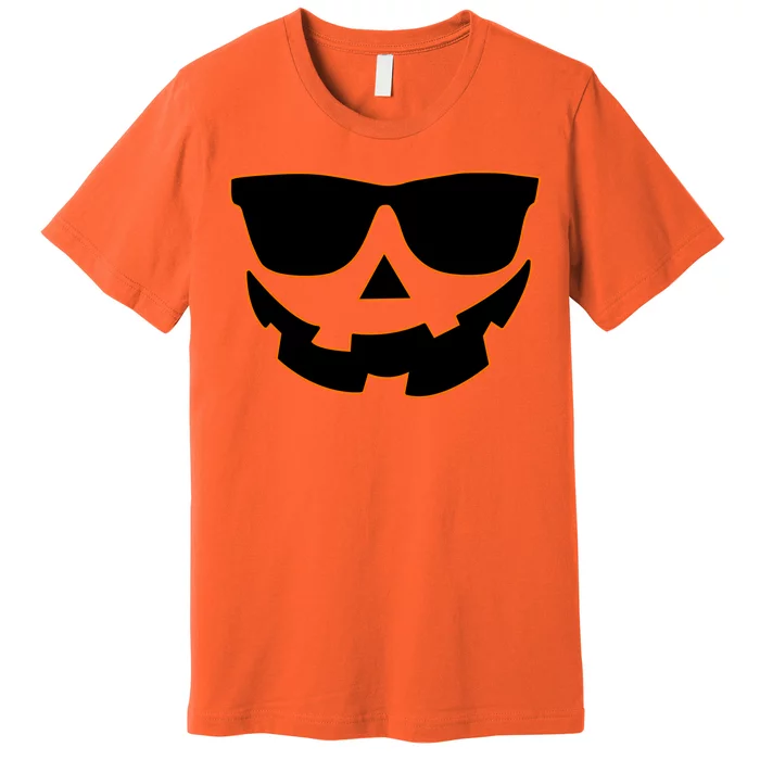 Halloween Jack-O- Lantern With Shades Premium T-Shirt