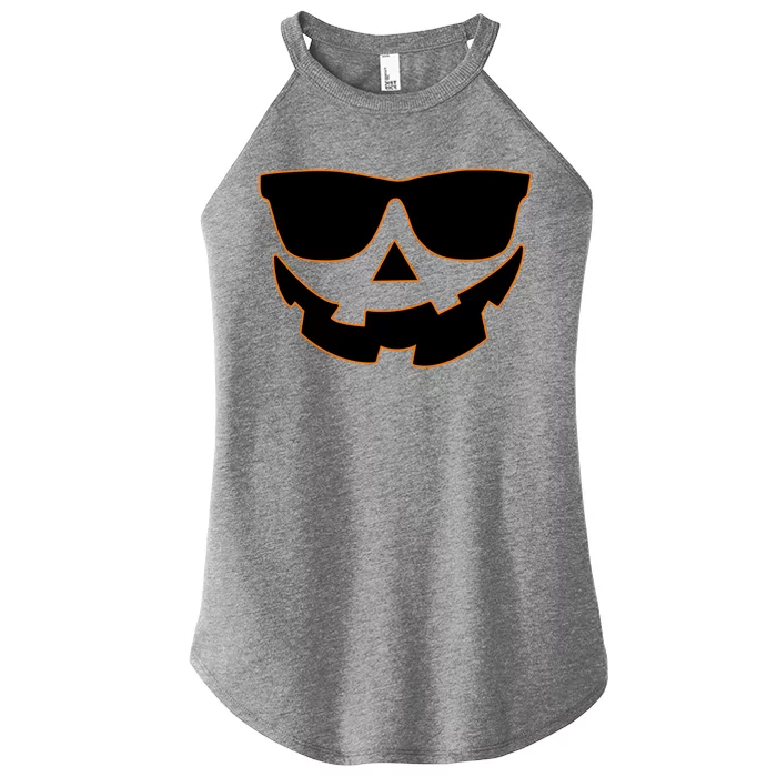 Halloween Jack-O- Lantern With Shades Women’s Perfect Tri Rocker Tank