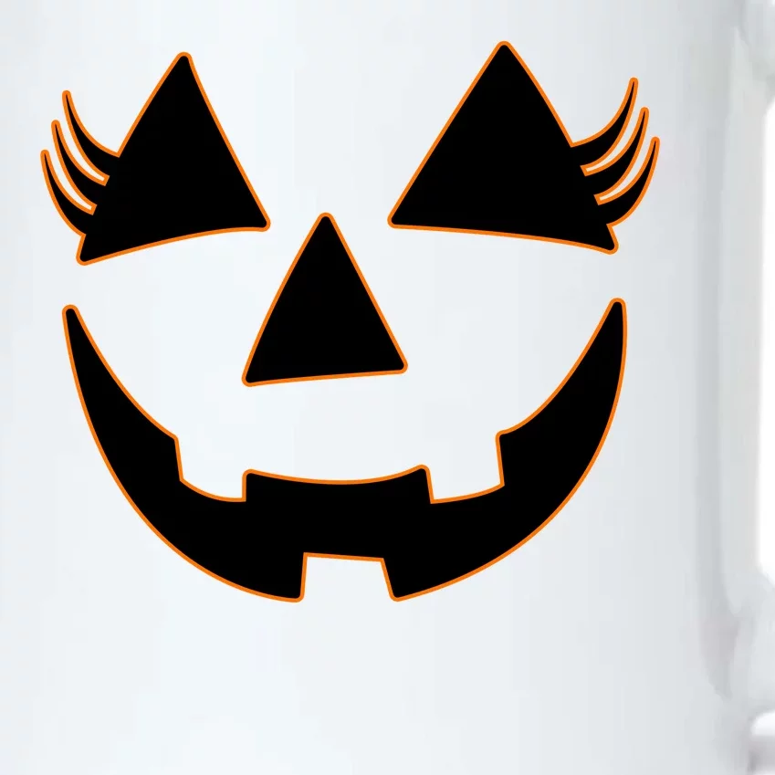 Halloween Jack-O-Lantern With Lashes Black Color Changing Mug