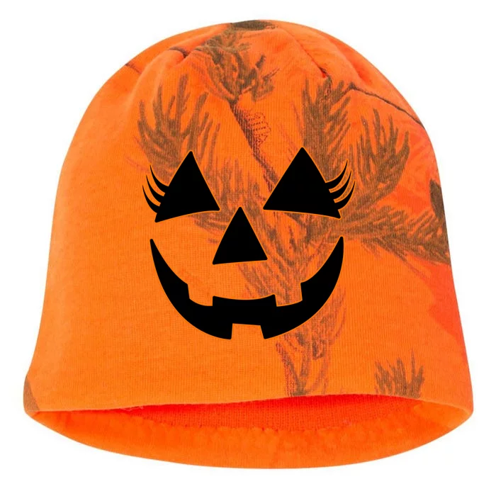 Halloween Jack-O-Lantern With Lashes Kati - Camo Knit Beanie