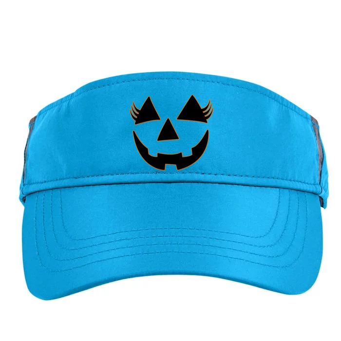 Halloween Jack-O-Lantern With Lashes Adult Drive Performance Visor