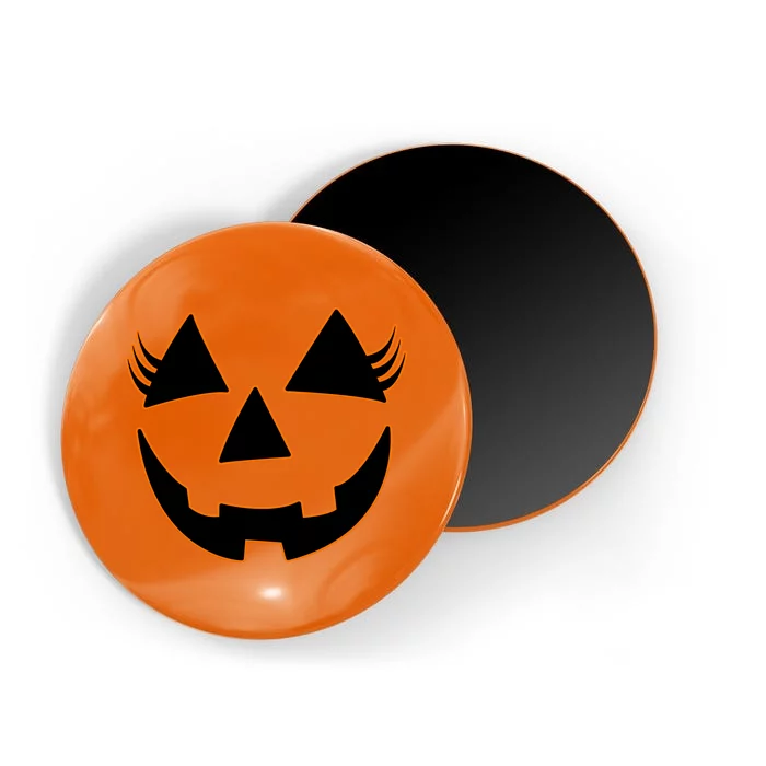 Halloween Jack-O-Lantern With Lashes Magnet