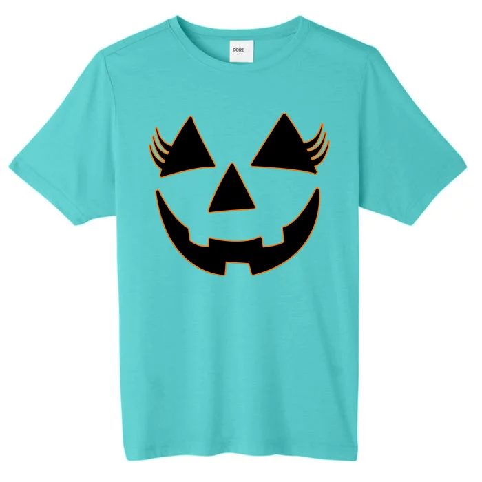 Halloween Jack-O-Lantern With Lashes ChromaSoft Performance T-Shirt