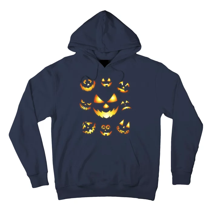 Halloween Jack O'Lantern Pumpkin Faces Hoodie